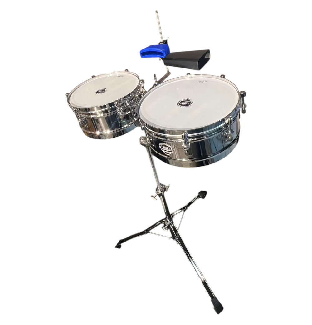 TIMBALE D-ONE 13 E 14 DPT600 C/COWBELL,BLOCO E SUPORTE - Imagem 2
