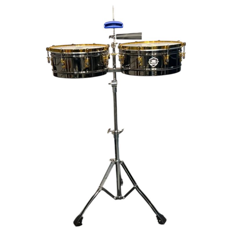 TIMBALE D-ONE 14 E 15 DPT700 ARO DOURADO C/COWBELL,BLOCO E SUPORTE